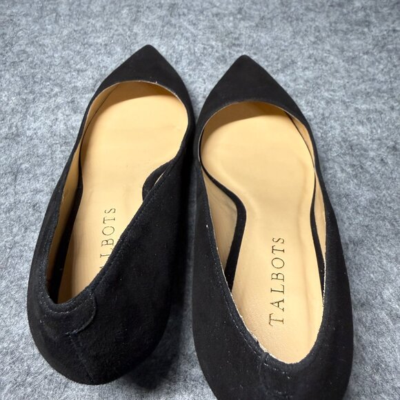 Talbots Erica 50 Pumps - Size 6 - Black Suede Pointy Toe Shoes - Made In Brazil - Picture 8 of 13